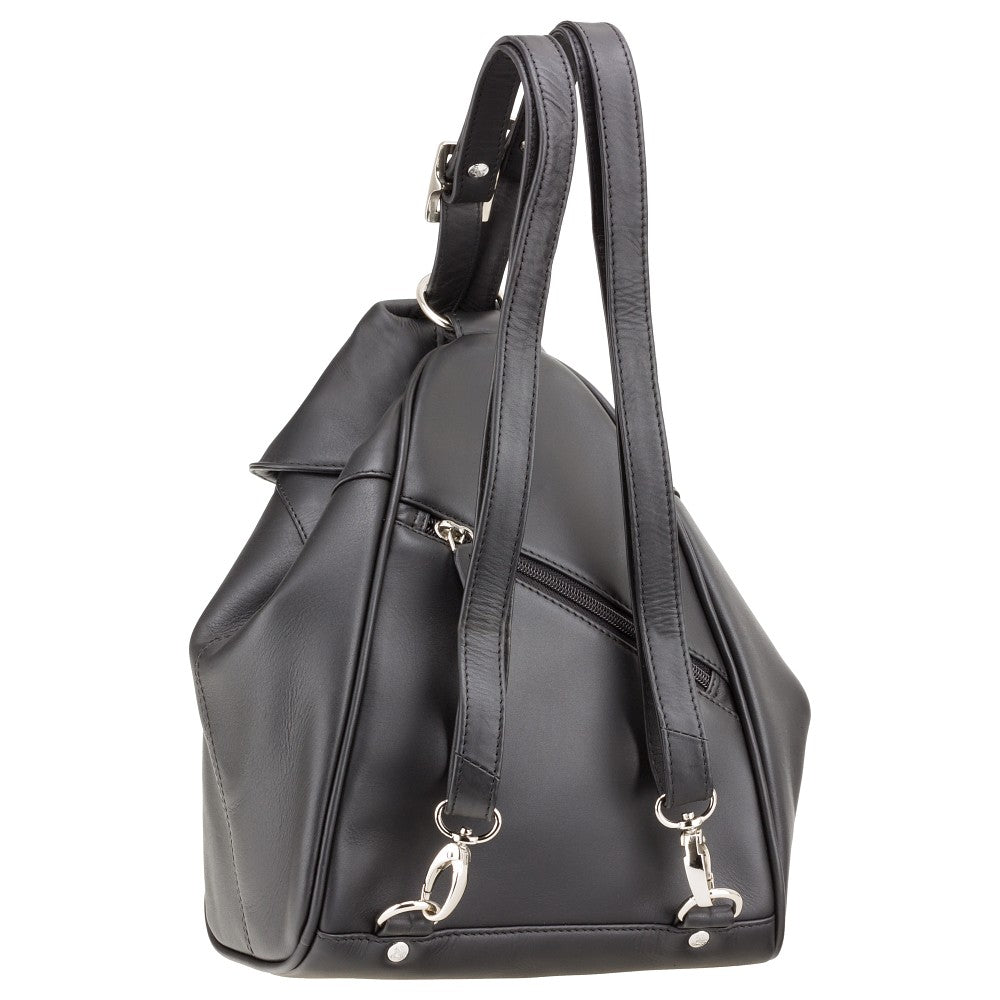 Abbie Leather Backpack – Black