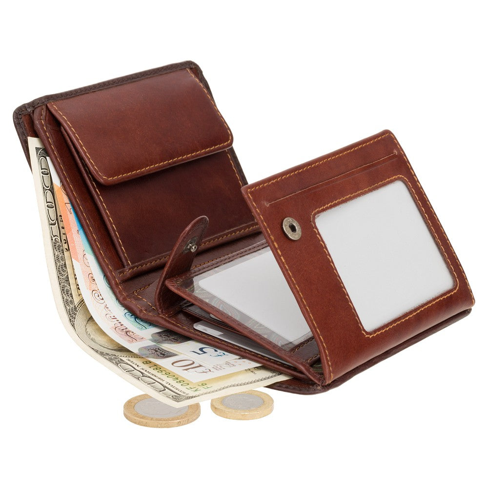 Hector Leather Wallet – Brown/Tan
