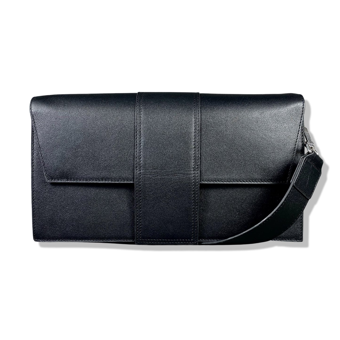 Black Leather Crossbody Handbag