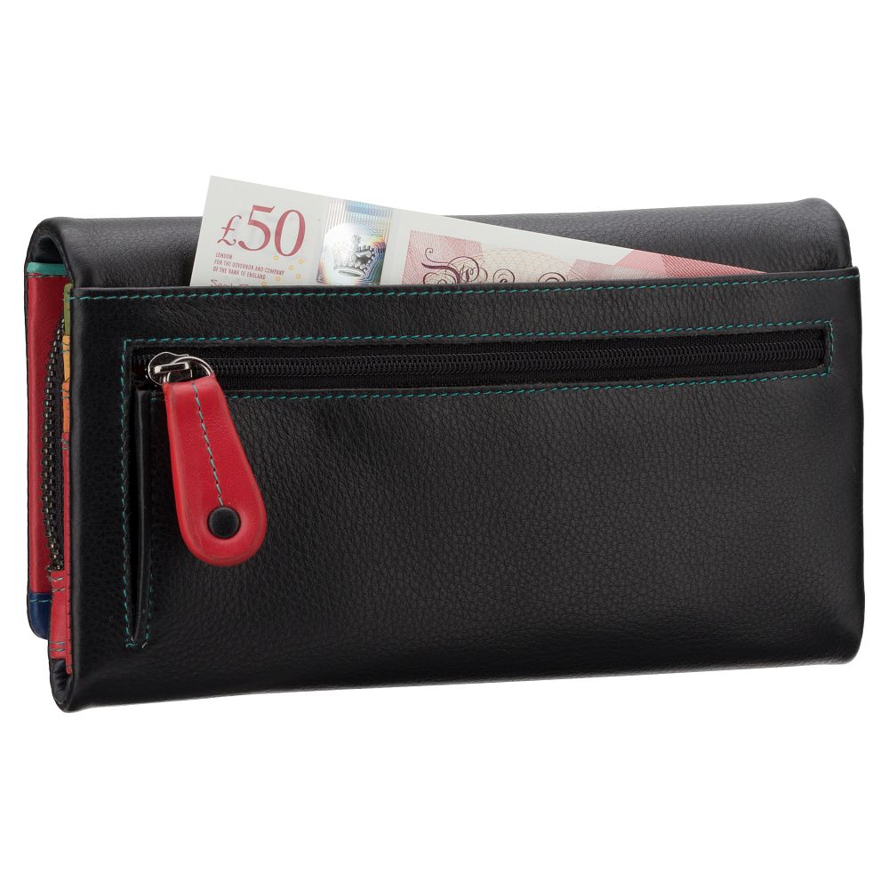 Greta Leather Purse – Black Rhumba