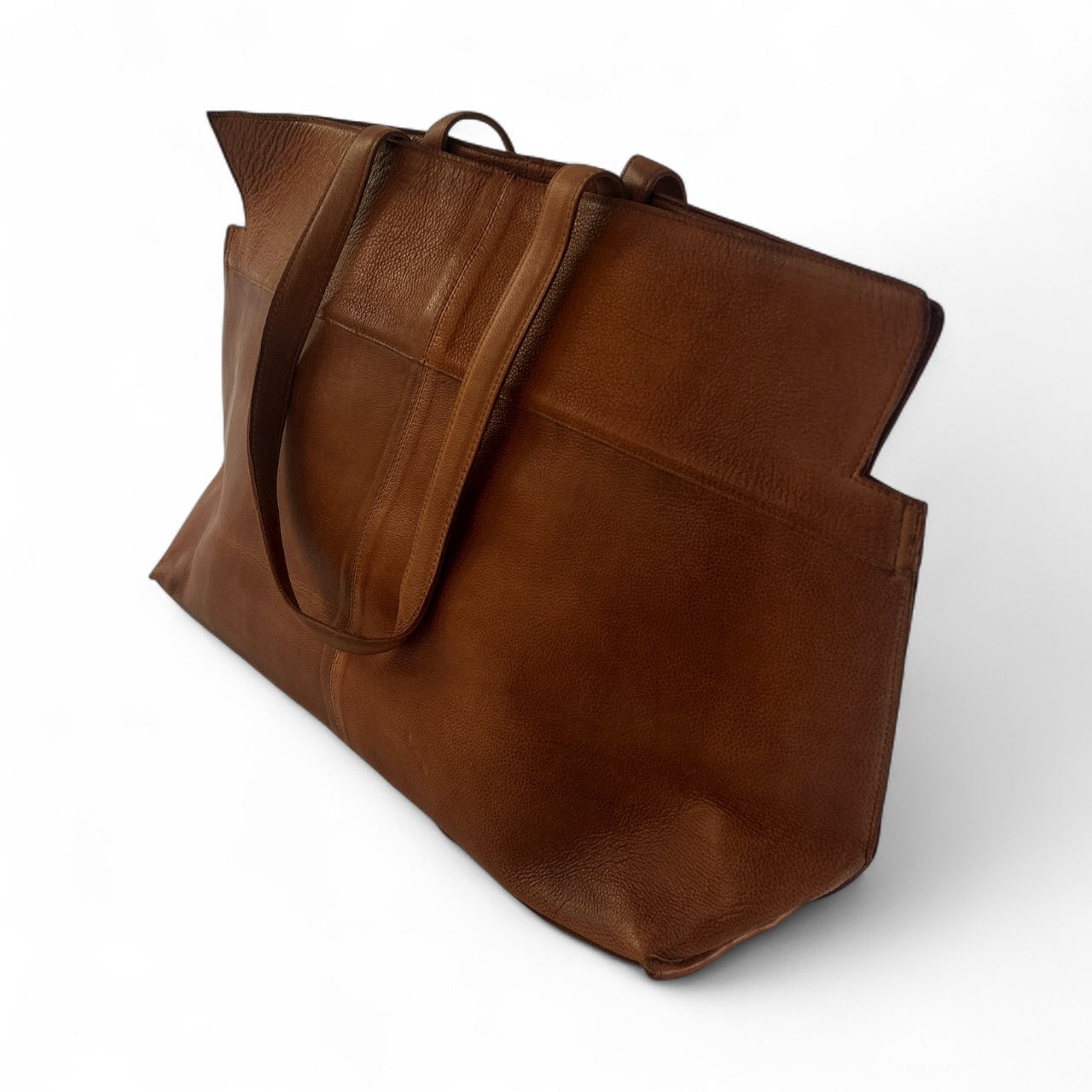 Walnut Leather Tote Bag