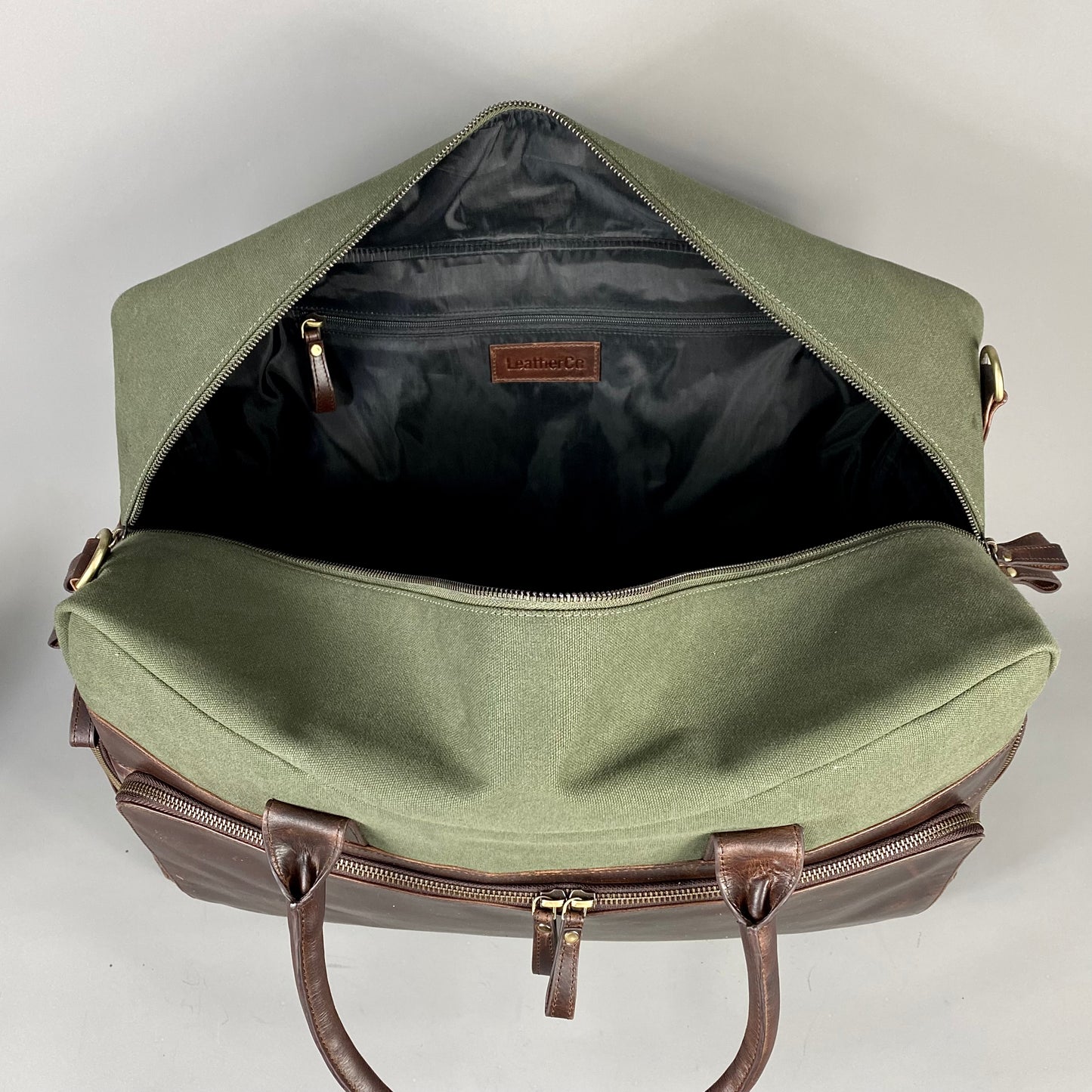 Leather & Canvas Mix Weekend Holdall