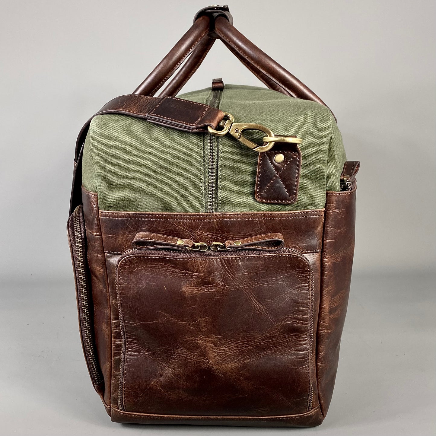 Leather & Canvas Mix Weekend Holdall