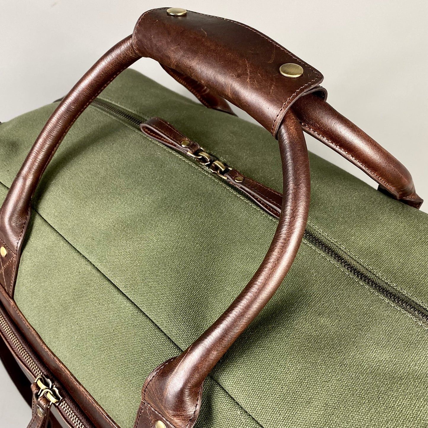 Leather & Canvas Mix Weekend Holdall