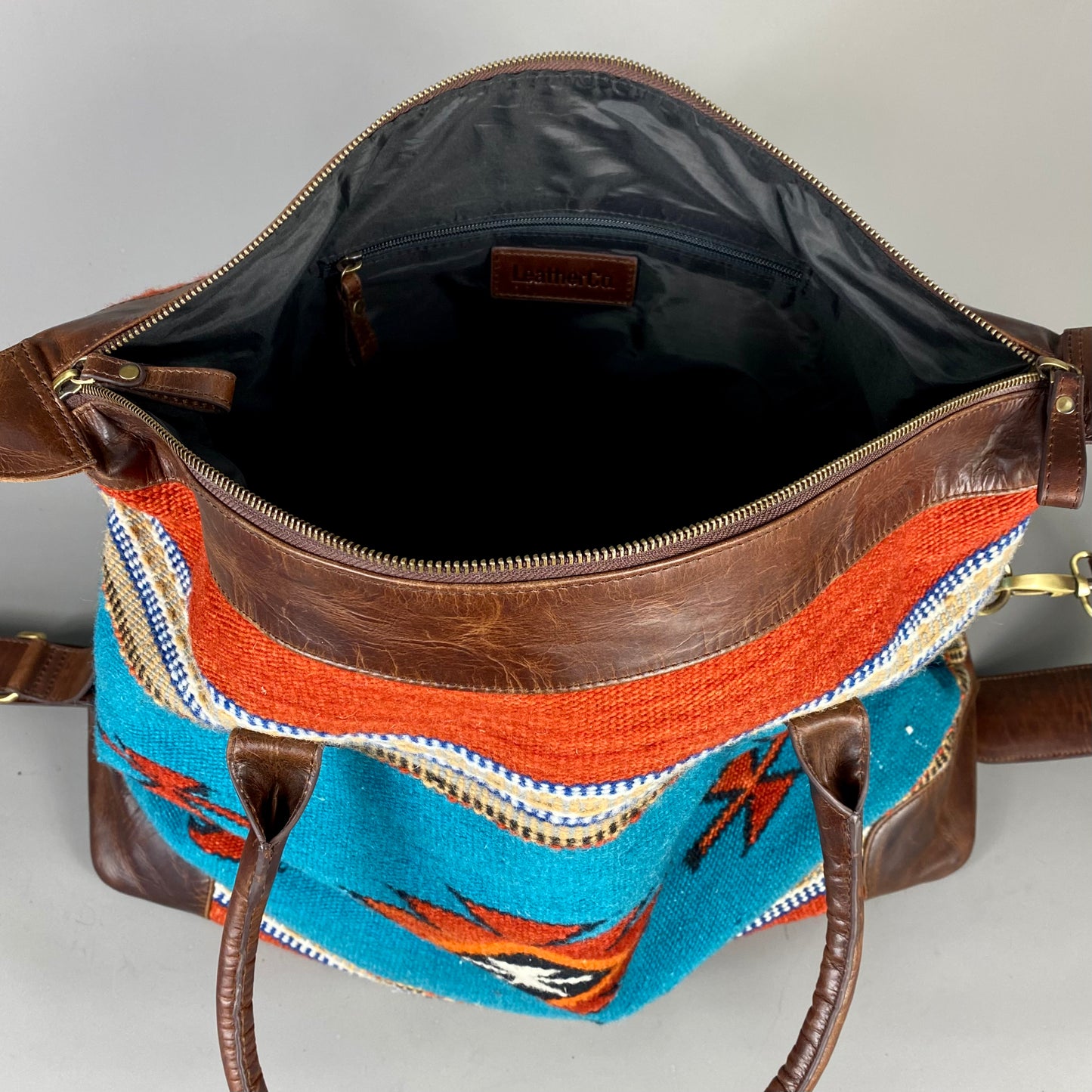 Carpet Weekend Holdall With Leather Trim