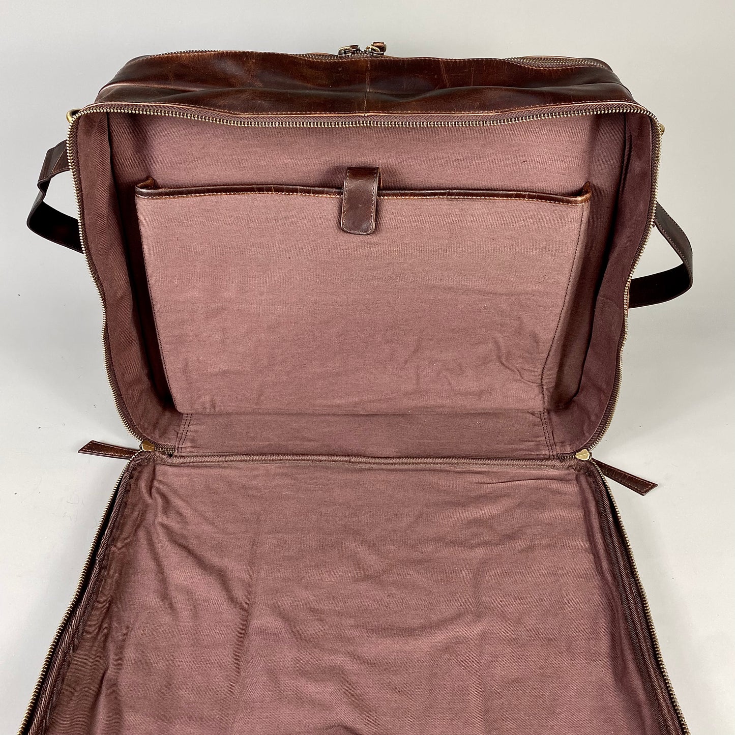 Cognac Leather Laptop Carry-All Bag