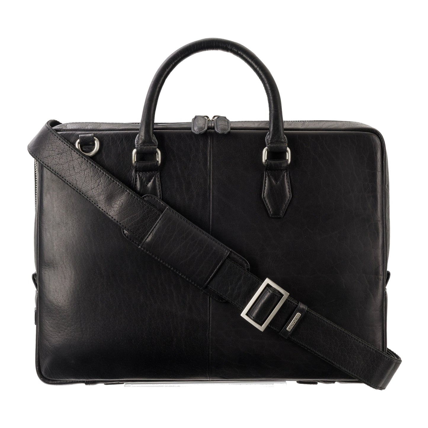 Carl Leather Laptop Bag – Black