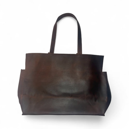 Brown Leather Tote Bag