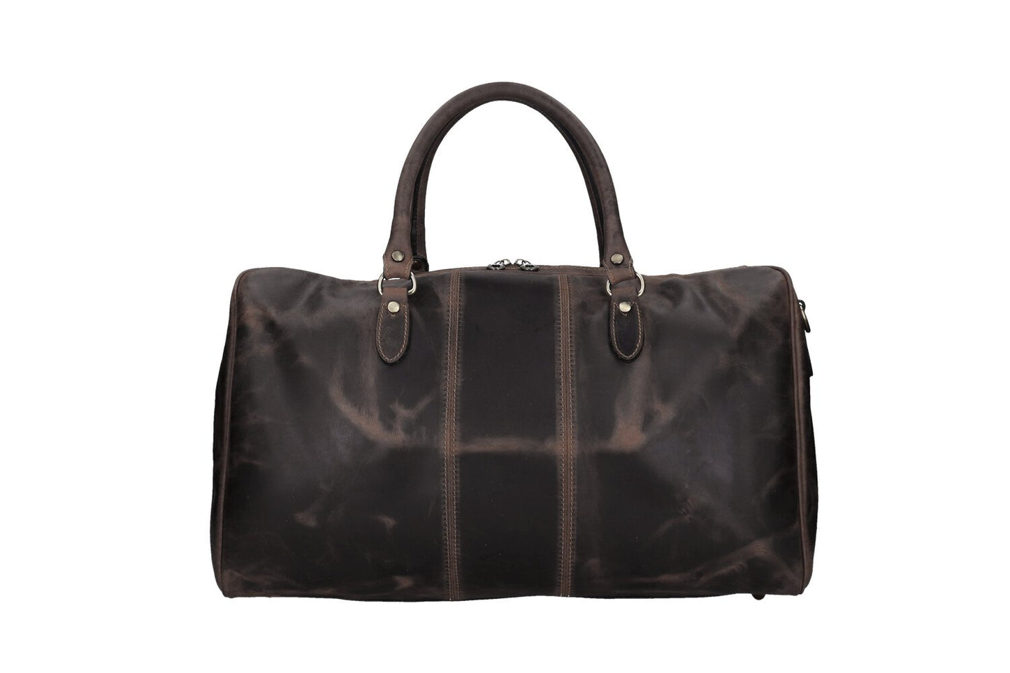 Dark Brown Leather Weekend Holdall