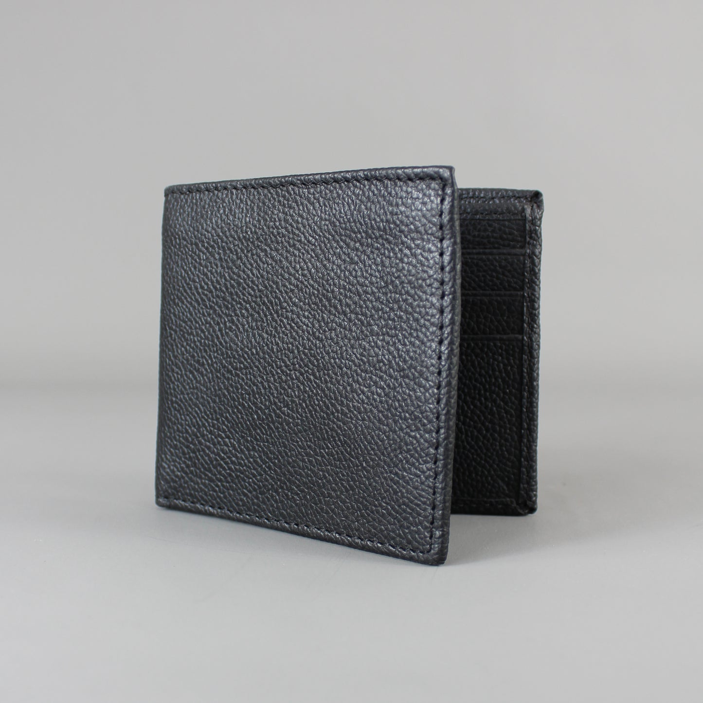 LeatherCo Black Leather Wallet And Card Holder