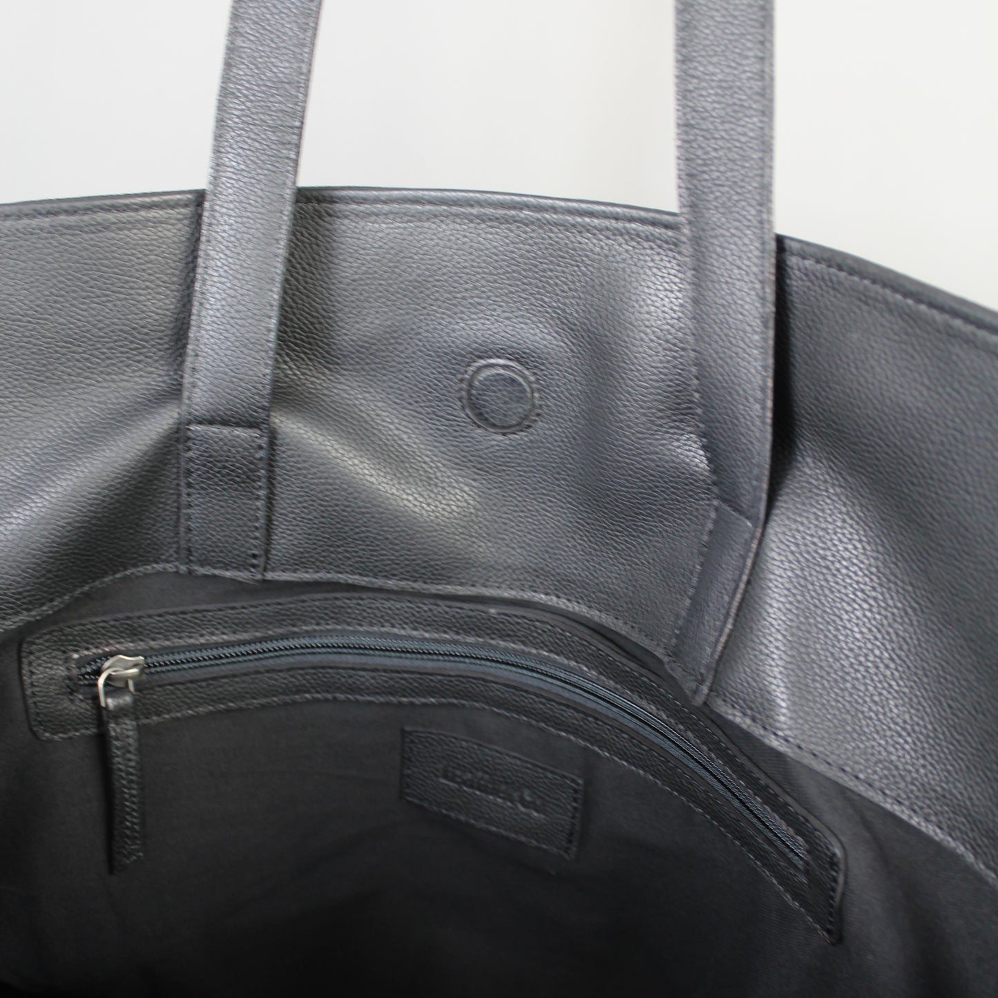 LeatherCo Large Black Leather Tote Bag