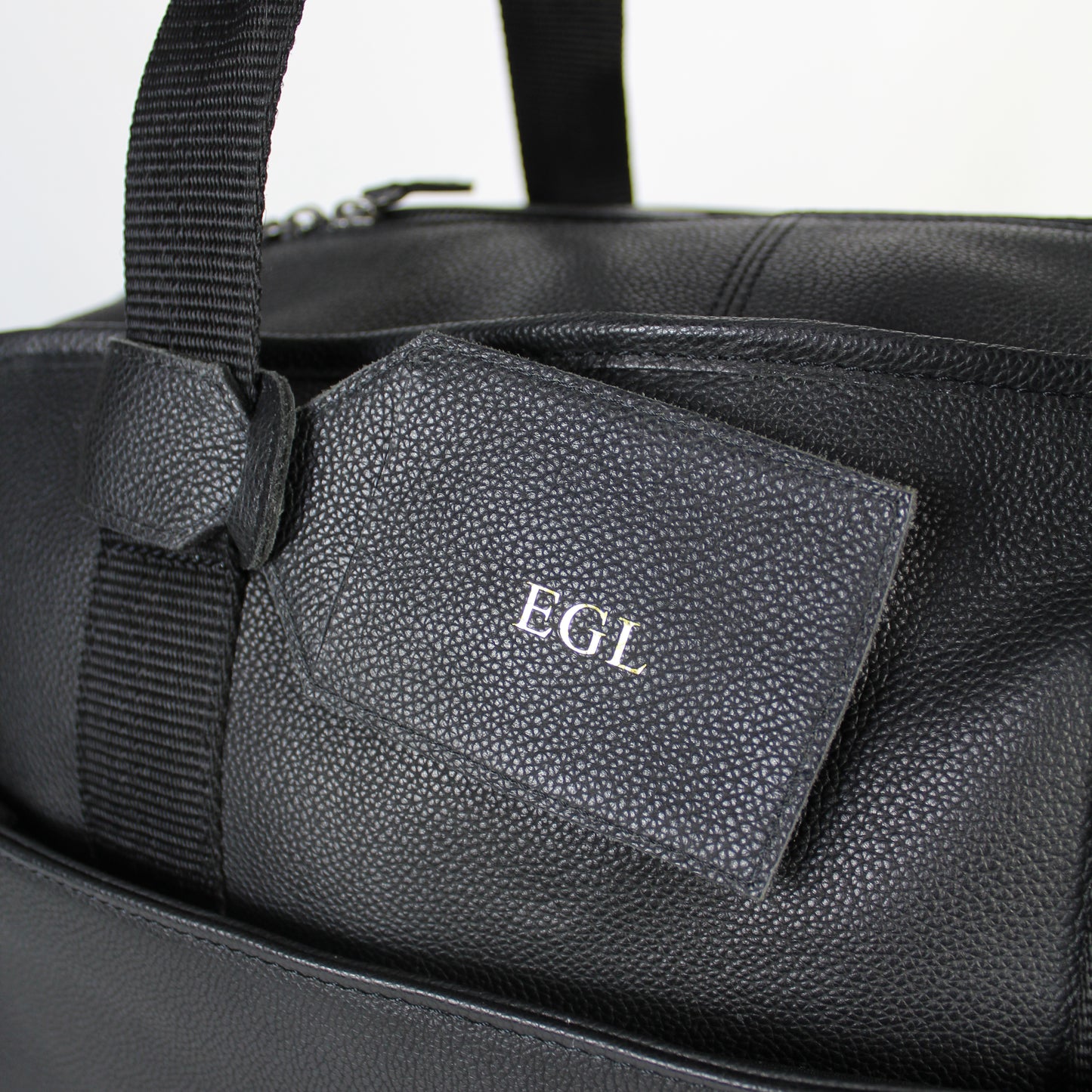 LeatherCo Black Leather Wide Opening Weekend Bag With Gunmetal Zip