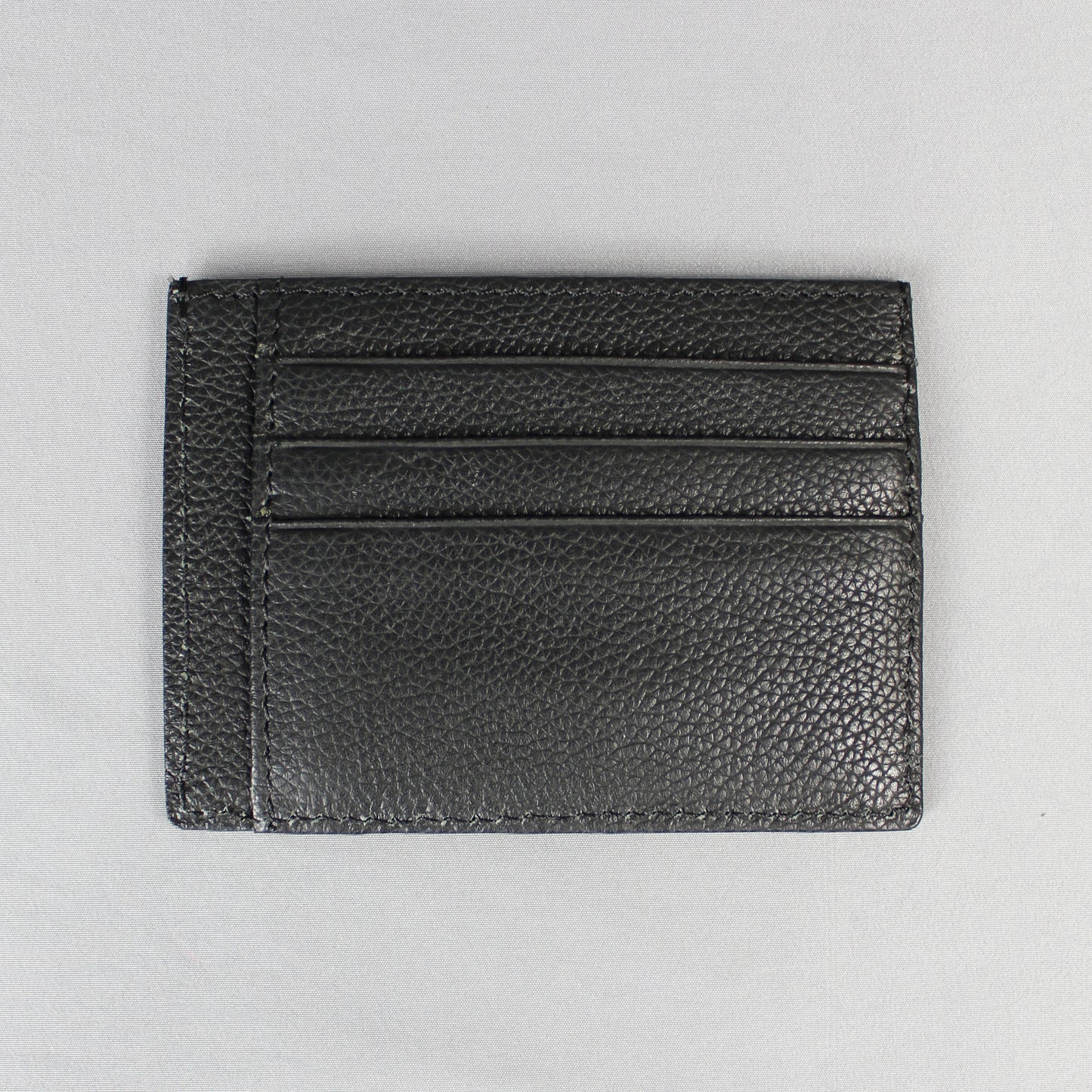 LeatherCo Black Leather Flat Card Holder