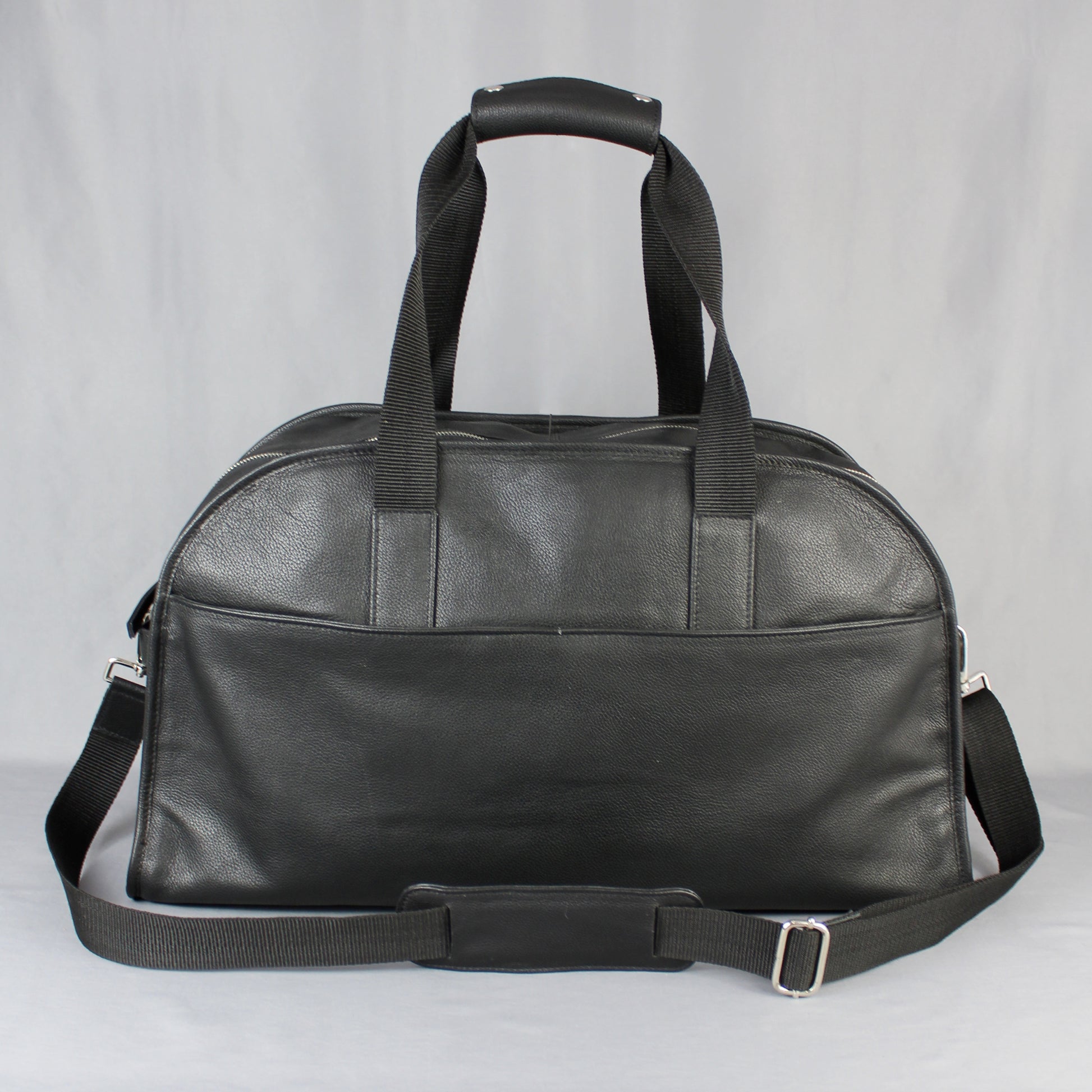 Black Leather Crossbody Sling Bag With Gunmetal Zip, LeatherCo.