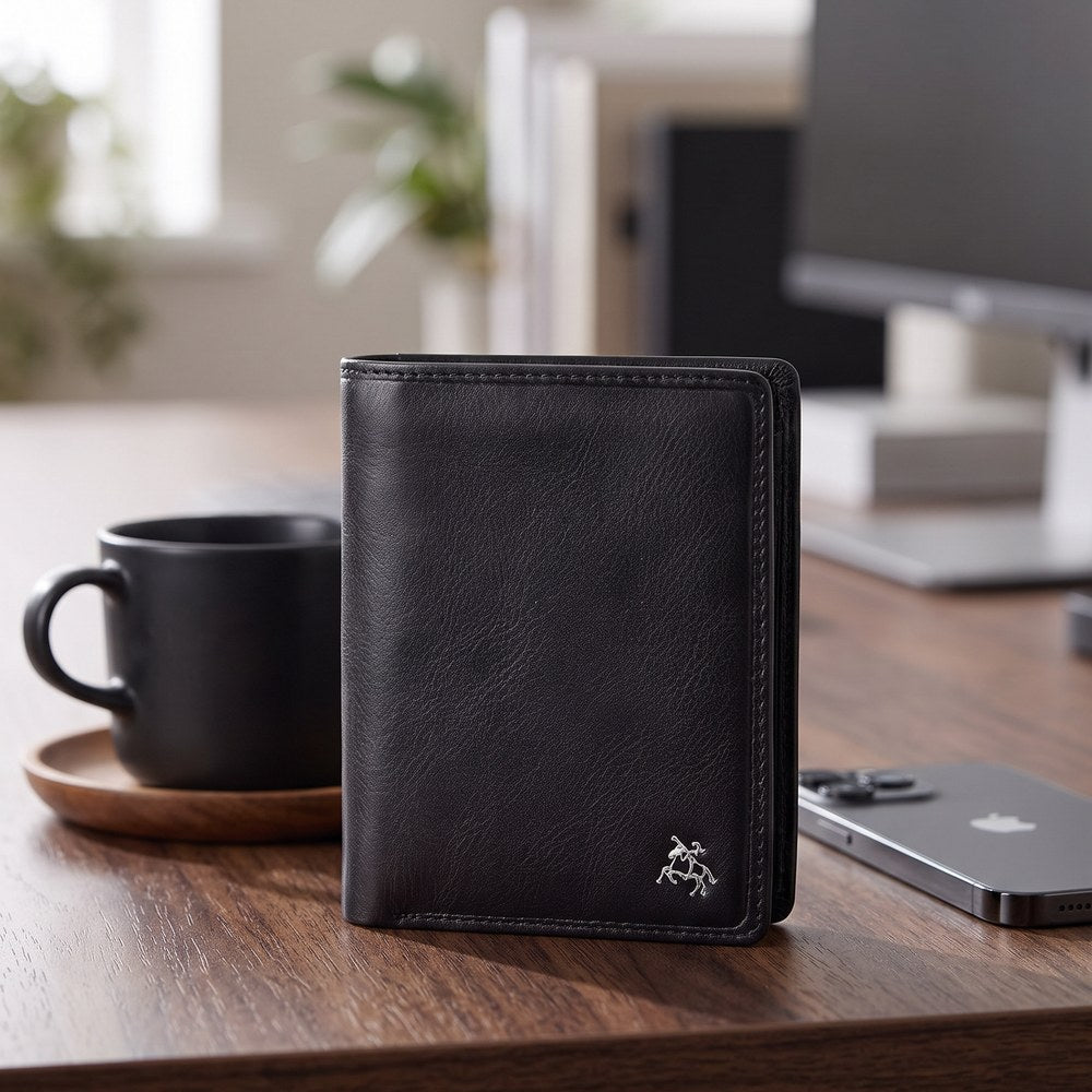 Lucca Leather Wallet – Black